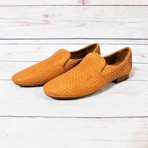 Fry Women Ashley Woven Slip On Loafer, Brown